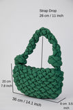 Puffy Quilted Lightweight Shoulder Bag - Green