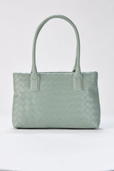 Braided Pu Leather Shoulder Bag - Mint