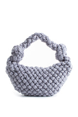 Puffy Quilted Lightweight Large Shoulder Bag - Grey