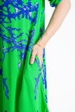Womens Abstract Print Midi Dress
