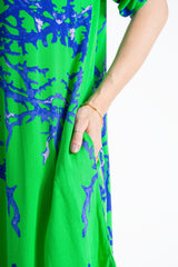 Womens Abstract Print Midi Dress