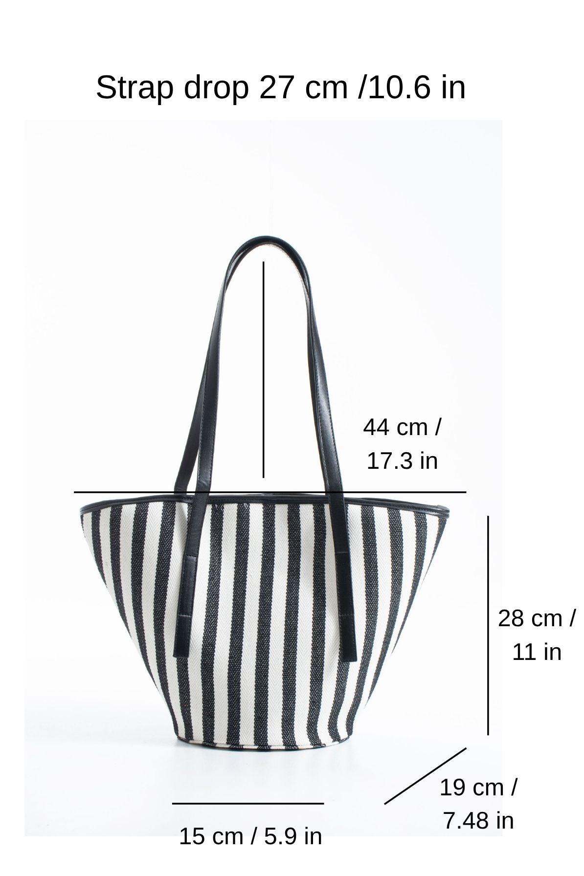 Striped Canvas Tote Bag - Multi