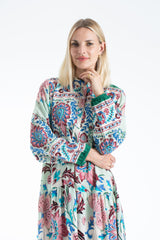 Womens Viscose Bohemian Floral Maxi Dress