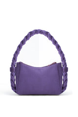 Braided Handle Shoulder Bag - Lilac