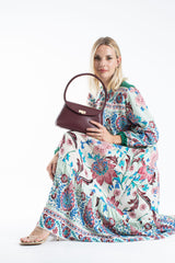 Womens Viscose Bohemian Floral Maxi Dress