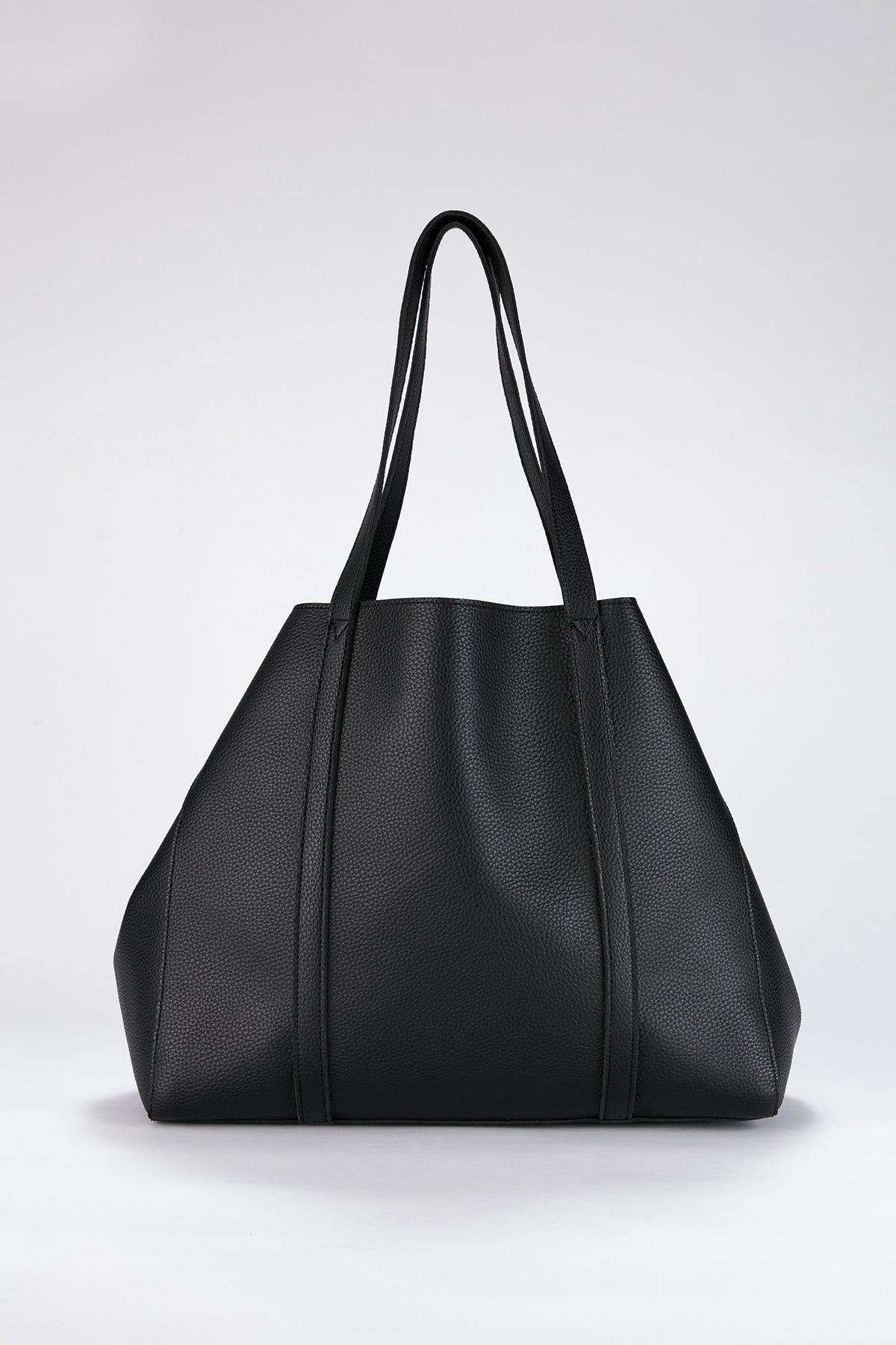 Pu Leather Weekend Bag  – 2 Pcs Set - Black