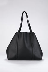 Pu Leather Weekend Bag  – 2 Pcs Set - Black
