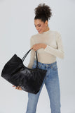 Puffy Lightweight Tote Bag - Black
