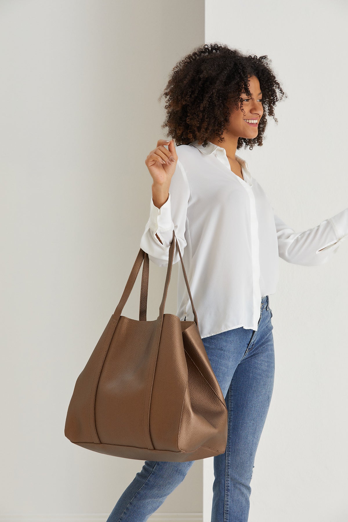 Pu Leather Weekend Bag  – 2 Pcs Set - Bronze
