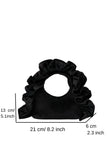 Ruffle Handle Grab Bag - Black