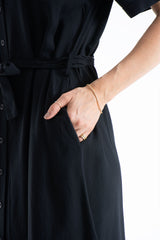 Womens Viscose Midi Shirt Dress