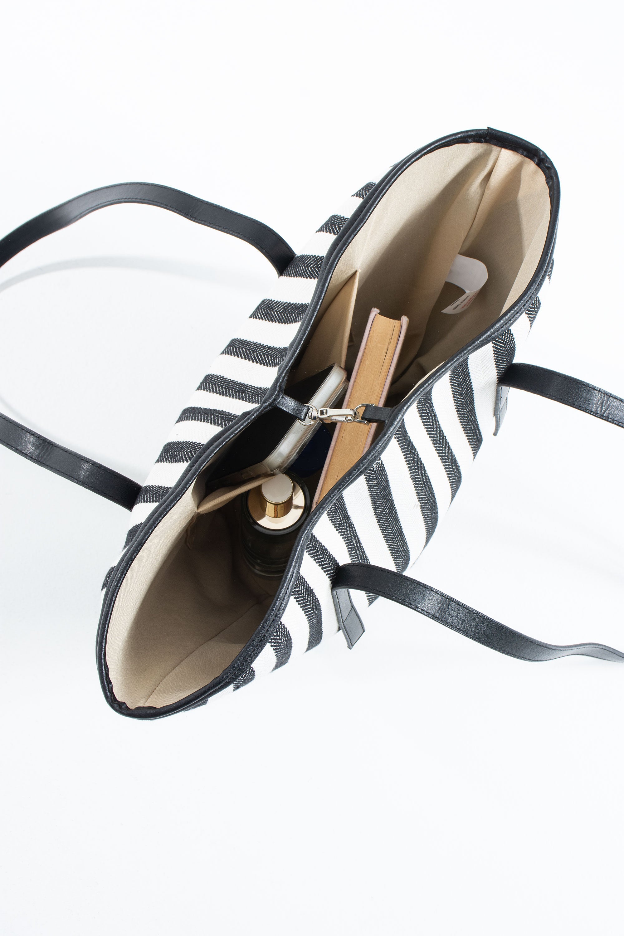 Striped Canvas Tote Bag - Multi