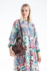 Womens Viscose Bohemian Floral Maxi Dress
