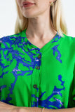 Womens Abstract Print Midi Dress