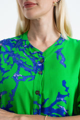 Womens Abstract Print Midi Dress