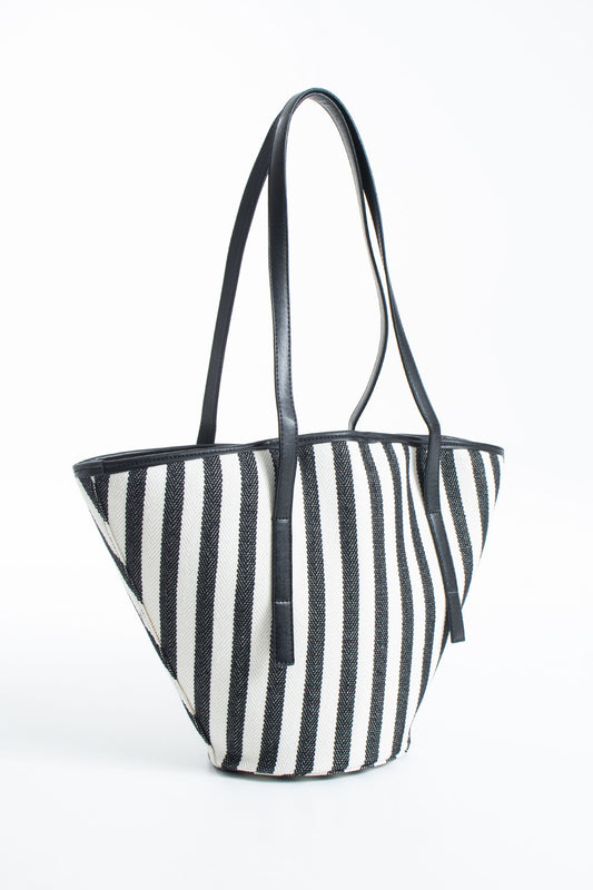 Striped Canvas Tote Bag - Multi