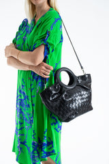 Womens Abstract Print Midi Dress