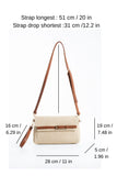 Woven Pu Leather Flap Closure Wristlet & Clutch&Crossbody  3-in-1 - Cream