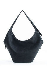 Woven Vegan Leather Large Slouchy Hobo Bag – 2-Piece Set with Matching Clutch - Black