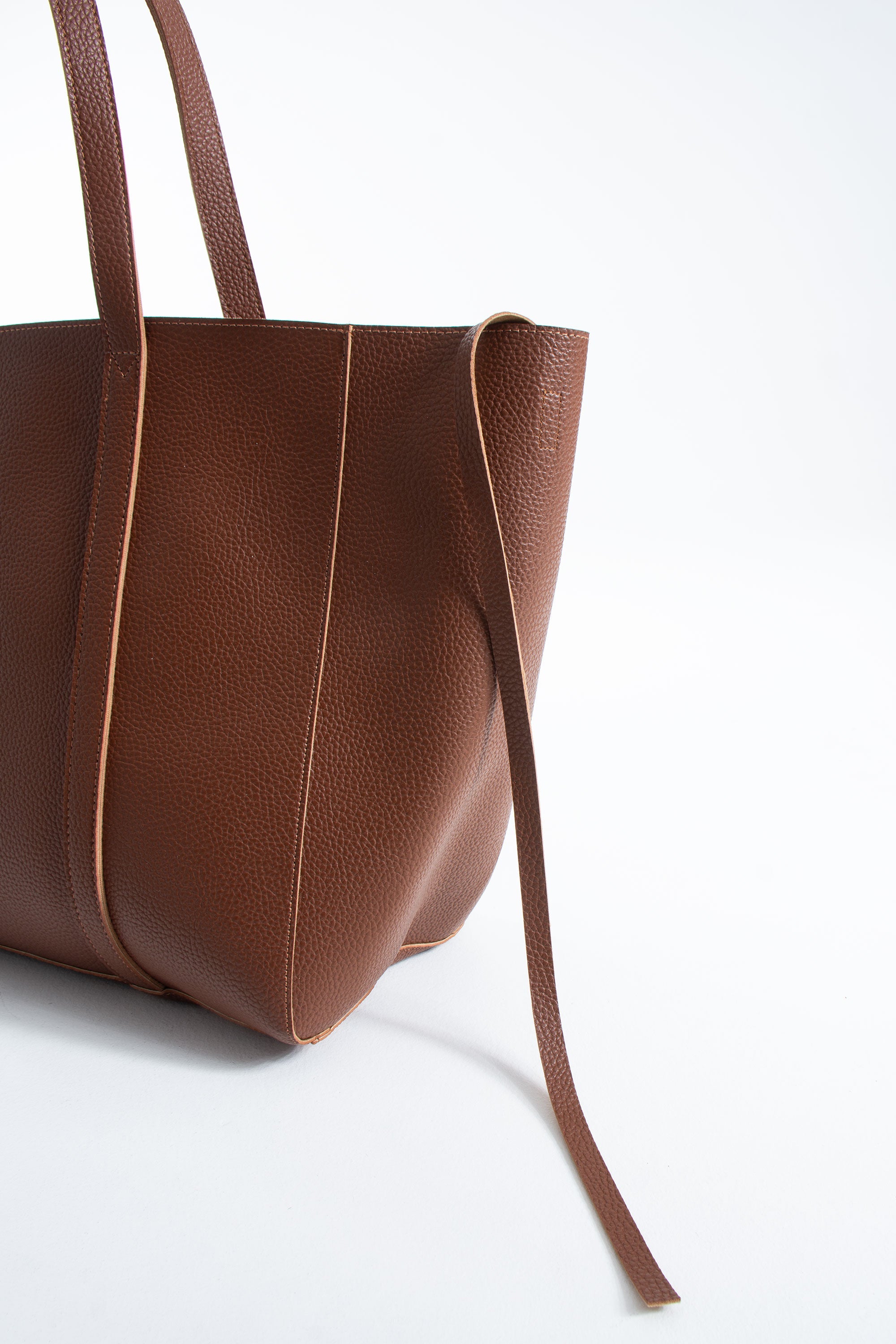 Pu Leather Weekend Bag  – 2 Pcs Set - Tan