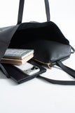 Pu Leather Weekend Bag  – 2 Pcs Set - Black