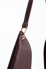 Hobo Shoulder Bag for Women with Matching Zip Pouch, 2PCS - Burgundy