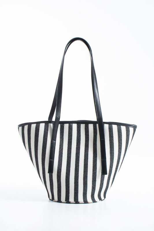 Striped Canvas Tote Bag - Multi