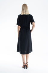 Womens Viscose Midi Shirt Dress