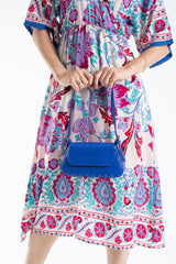 Womens Floral Print Midi Dress