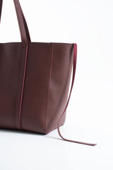 Pu Leather Weekend Bag - 2 Pcs Set - Burgundy