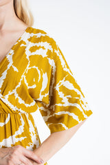 Womens Viscose Printed Ornamental Floral Midi Dress