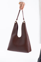Hobo Shoulder Bag for Women with Matching Zip Pouch, 2PCS - Burgundy