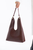 Hobo Shoulder Bag for Women with Matching Zip Pouch, 2PCS - Burgundy