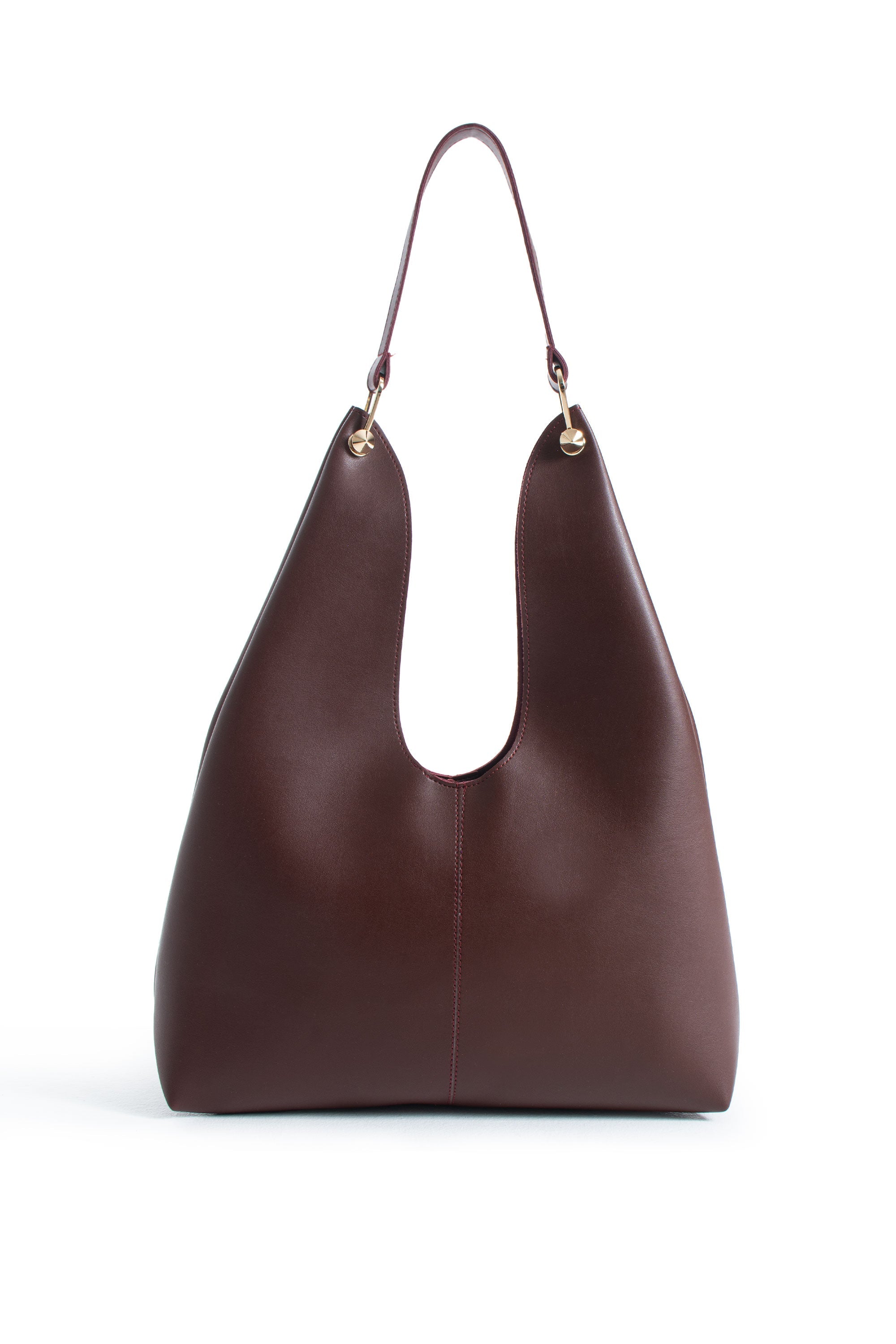 Hobo Shoulder Bag for Women with Matching Zip Pouch, 2PCS - Burgundy
