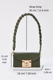 Mini Shoulder Bag With Chuncky Braided Strap - Khaki