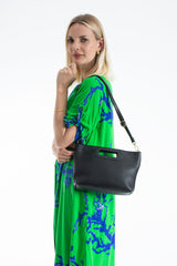 Womens Abstract Print Midi Dress