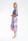 Womens Floral Print Midi Dress