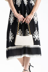 Womens Viscose  Printed Ornamental Floral Midi Dress