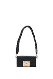 Mini Shoulder Bag with Chuncky Braided Strap - Black
