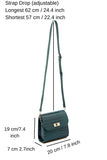 Croc Pu Leather Crossbody Bag - Khaki