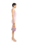 Asymmetric Draped Dress - Pink