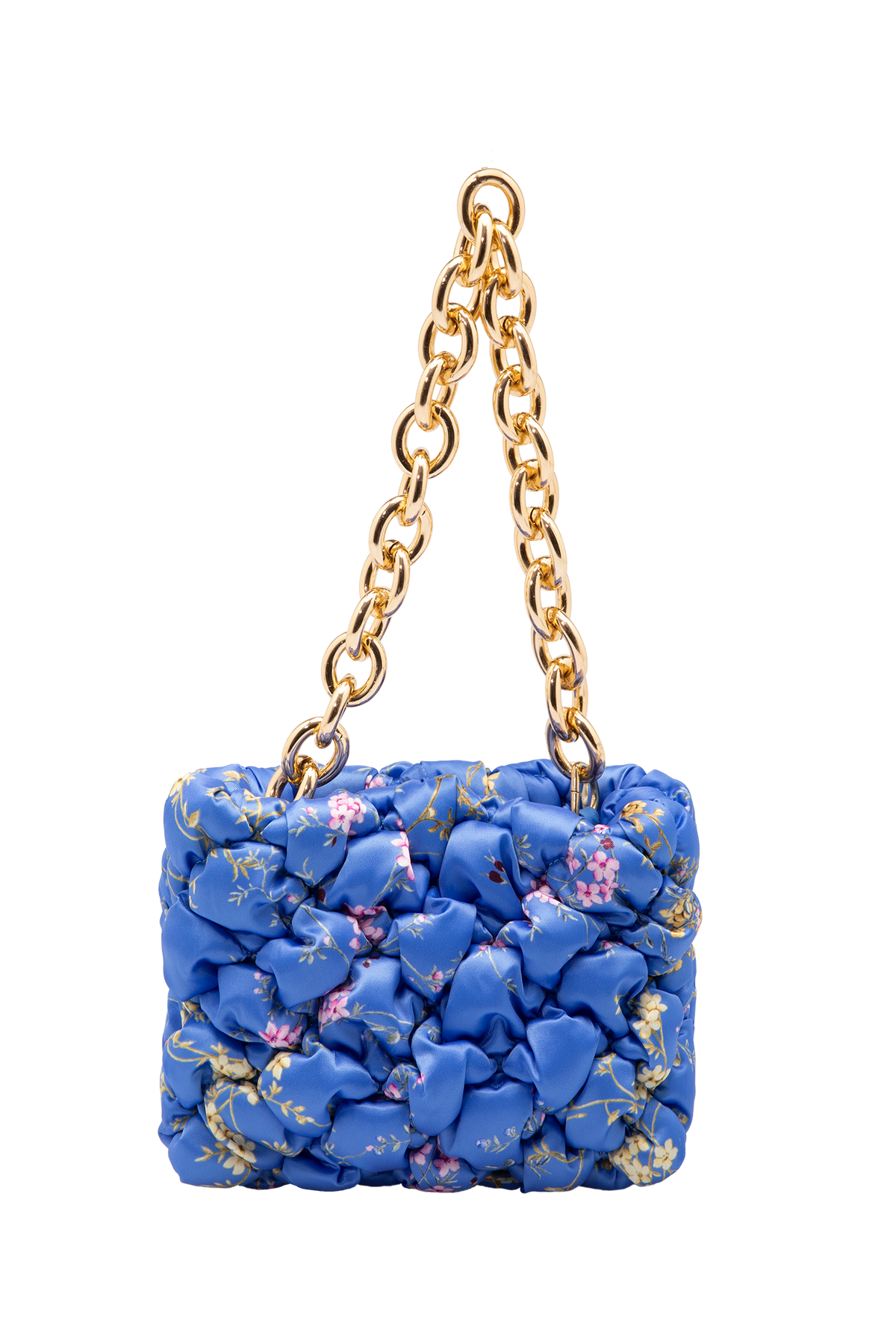 Recycled Quilted Hand Bag - Blue