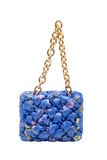 Recycled Quilted Hand Bag - Blue