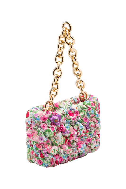 Recycled Quilted Hand Bag - Pink