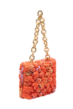 Recycled Quilted Hand Bag - Orange