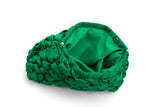Quilted Satin Clutch Bag - Green