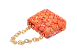 Recycled Quilted Hand Bag - Orange