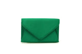 Recycled Satin Clutch Bag - Green