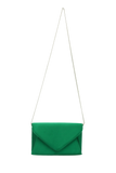 Recycled Satin Clutch Bag - Green