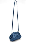 Satin Pouch Crossbody Bag - Blue